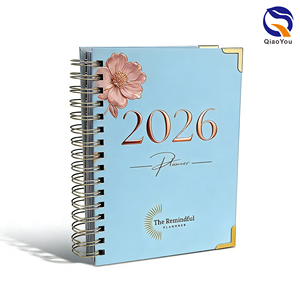 Cuaderno de Tapa Dura con Espiral Metálico, Logotipo en Lámina Dorada Rosa y Borde Metálico, Venta al Por Mayor - Product Image 4