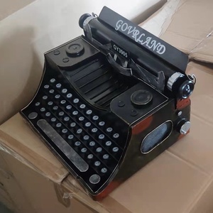 FY097 Decoración Vintage para el Hogar, Modelo de Máquina de Escribir Antigua de Metal, Miniatura Artesanal, Accesorio de Fotografía, Decoración para el Hogar, Cafetería, <span class=keywords><strong>Pub</strong></span>, Librería - Product Image 5