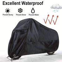Housse de moto imperméable en tissu résistant à l'usure pour scooter intérieur et extérieur Housse de moto toutes saisons en polyester de soie anti-poussière