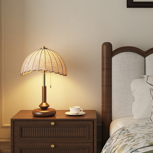 Lámpara de Mesa Concisa E27 con Interruptor, Iluminación Ambiental, Lámpara de Noche para Dormitorio, Estilo Retro, Luz Decorativa de Lectura - Product Image 3