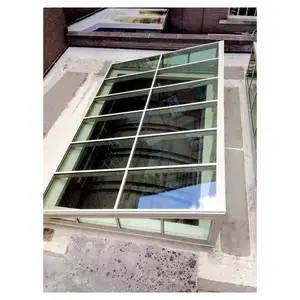 东方定制铝框架800*1200房屋平面图太阳窗家庭入口中庭自动玻璃天窗