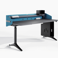 Bureau électrique assis-debout en métal réglable en hauteur avec gestion des câbles et socle mobile pour bureau moderne, livraison DDP porte-à-porte