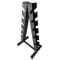 Support d'haltères vertical en gros d'usine équipement de fitness type A support triangulaire 6 paires de supports d'haltères