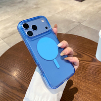 Nouvelle coque de téléphone magnétique transparente de couleur pour iPhone 18 Pro, coque arrière antichoc avec charge sans fil pour iPhone 18PM 17 Promax