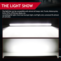 Barre LED de toit de voiture 12V pour véhicule tout-terrain, 40 pouces, double rangée, 400W, faisceau combiné, lumière blanche