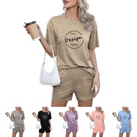 Meilleurs nouveaux produits de 2024 personnalisé deux pièces ensemble doux luxe mode décontracté été course Shorts femmes