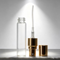 Flacons de parfum vides en verre de 2 ml, 3 ml, 5 ml, 10 ml avec bouchon à vis, atomiseur à fine brume noir/doré/argenté pour échantillons de voyage