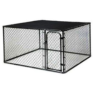 Petit chenil extérieur en métal galvanisé pour chiens Cage robuste pour parc Pet Run Clôture Cage d'exercice avec toit - Product Image 6