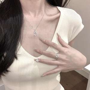 Collier en argent pur S925, CNC, luxe léger, tendance, simple, à la mode, vintage médiéval, micro-incrusté, personnalisé - Product Image 2