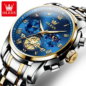 OLEVS-reloj deportivo de cuarzo para hombre, cronógrafo de acero inoxidable, resistente al agua, con logotipo personalizado, clásico, 2859 - Product Image 1