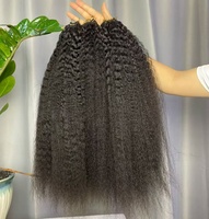 Extensions de cheveux humains vierges brésiliens bruts, super double drawn, qualité supérieure, brillants et doux, bouclés birmanes, pour crochet, effet plumes
