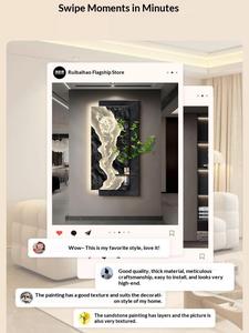 Pintura Texturizada de Diseño Abstracto Moderno con Luz LED, Cuadros Decorativos <span class=keywords><strong>3D</strong></span> para Sala de Estar - Product Image 4