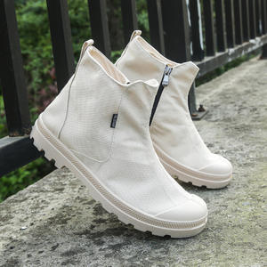 Botas de cuero de caña alta estilo 2026 para escalada en jungla al aire libre, con cremallera interna, aptas para hombres y mujeres. - Product Image 1