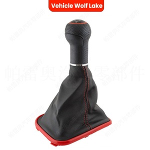 Pomo de palanca de cambios de cuero para vehículo Wolf Lake, 6 velocidades, 23 mm, para Volkswagen Golf 4, diseño ergonómico - Product Image 1