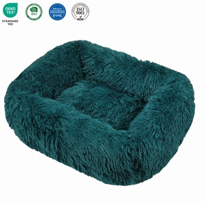 Cama Rectangular para Perros y Gatos, Cama Larga de Felpa, Cama de Piel Sintética para Mascotas, Cojín para Perros, Nido - Product Image 1