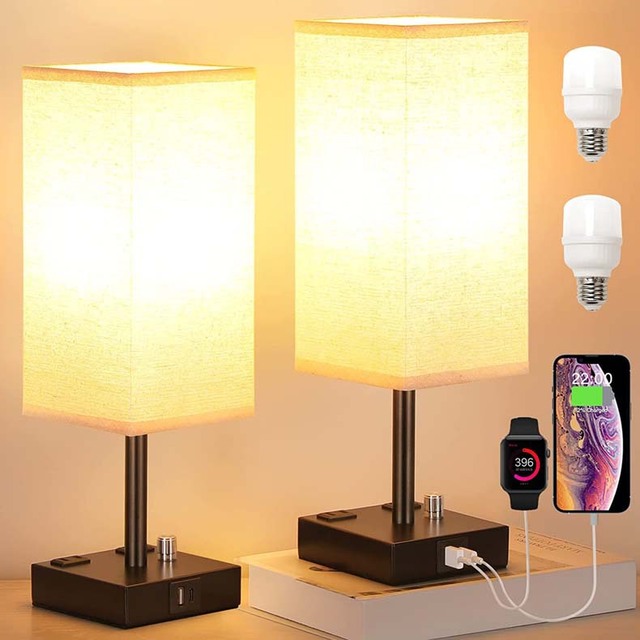 Vintage Funky Desk Light Classic Retro Table Lamp with Fabric Shade for Living Room Decorative Home Office Lighting