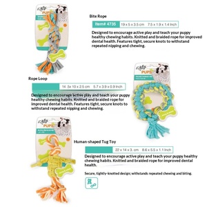 Mainan Kunyah Tali Anjing AFP, Penghilang Kebosanan, Pengganti Gigi, Penghasil Suara, Menenangkan untuk Anjing Kecil & Sedang - Product Image 4