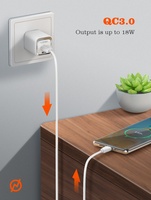 Chargeur Mural Rapide LDNIO A2318C UE US Type C 20W PD QC3.0 Double USB C pour Téléphones Mobiles iPhone 14 13 12 11 Pro Max