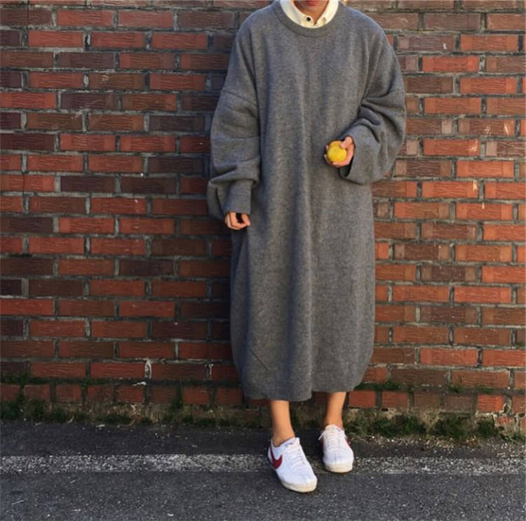 Oversized Sweater Korean Style Trendy Winter Pullover - Main Image