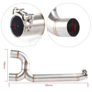 Collecteur d'échappement en fibre de carbone pour moto, tuyau intermédiaire, système complet, glisse-sur pour Yamaha FZ-6N FZ-6S FZ6 FZ6S <span class=keywords><strong>FZ6N</strong></span> - Product Image 3