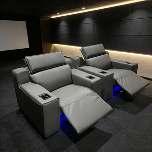 <span class=keywords><strong>Fauteuil</strong></span> inclinable électrique moderne en cuir, très vendu, avec appui-tête réglable et chargeur USB <span class=keywords><strong>pour</strong></span> salon, villa, sous-sol - Product Image 1