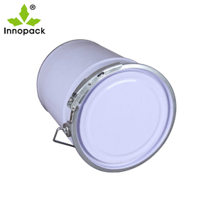 Bidon de peinture à l'huile de 5 litres, petits seaux en métal avec couvercle et poignée - Product Image 3