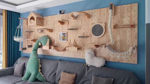 Bảo Vệ Tường DIY Nối Thiết Kế Rắn Gỗ Mèo Leo Núi Khung Cột Không Gian Viên Nang Mèo Tường Kệ Gắn Đồ Nội Thất - Product Image 4