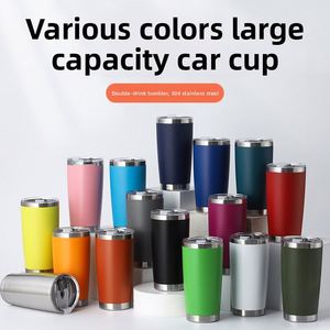 X527 Custom Logo 20oz Powder Coated Tumbler Double Wall Vacuum <b>Insulated</b> Stainless Steel Travel Coffee <b>Mug</b> With Logo - Product Image 2