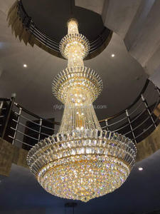 Antiguo mezquita de lujo de oro en el vestíbulo del <span class=keywords><strong>Hotel</strong></span> <span class=keywords><strong>Villa</strong></span> vestíbulo escalera interior luces lámparas de araña de cristal - Product Image 3