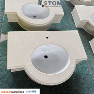 Lavabo de comptoir en marbre naturel de forme ovale <span class=keywords><strong>Aquarius</strong></span>, style ferme moderne, avec cuvette en onyx doré - Product Image 2