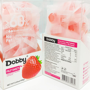 Venta caliente 3D forma dulce suave gomoso caramelo sabor afrutado jugo de <span class=keywords><strong>fresa</strong></span> Dobby probióticos caja de embalaje - Product Image 3