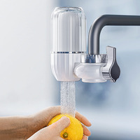 Filtre à eau domestique pour camping-car monté sur robinet en céramique à charbon actif manuel, double sortie, plastique de qualité alimentaire, 1200 GPD