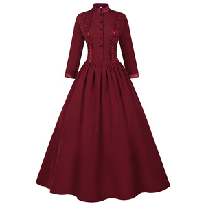 Nuovo Abito Gotico di Halloween, Costume Vintage da Donna Medievale per Cosplay, Vestito da Festa per Carnevale e Spettacoli - Product Image 4