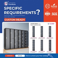 Armoire de rangement en acier à 6 portes 3x2 avec serrures individuelles et aérations pour le stockage des employés