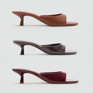 <span class=keywords><strong>Sandalias</strong></span> de tacón alto de 5 cm para mujer, estilo mule, antideslizantes, de verano, con punta abierta y tira única, tacón de aguja, para exterior - Product Image 1