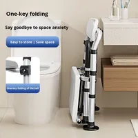 Nouvelle chaise d'aisance en alliage d'aluminium avec accoudoirs toilette mobile pour femmes âgées et enceintes équipement de sécurité de salle de bain antidérapant
