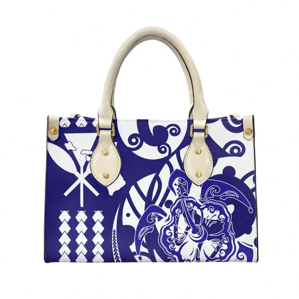 Sac à main de luxe pour femmes, fourre-tout style tortue de mer bleue, avec motif Tribal en polynésienne, sacoche de travail, collection 2022