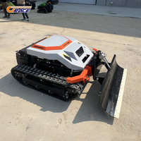Mesin Pemotong Rumput Robot Tenaga Kuat Versi Terbaru, Mesin Pemotong Rumput Otomatis 900mm dengan Roda Karet dan Pisau Buldoser