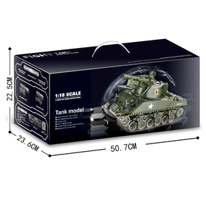 1/18รถถัง <span class=keywords><strong>sherman</strong></span> Metal แทร็ค2.4G & APP WiFi RC แทงค์สูบบุหรี่ต่อสู้ - Product Image 6