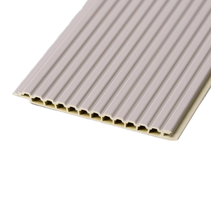 Compra grupal Desbloqueo de tiras de rejilla de PVC precortadas Panel de pared WPC Instalación rápida DIY <span class=keywords><strong>Paredes</strong></span> de almacén industrial - Product Image 2