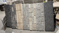 Pelapis Dinding Batu Palsu Pu Faux, Veneer Batu Buatan, Tangga Batu Alami Buatan