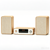 Lecteur CD en bois MDF de nouvelle conception, système audio haute fidélité avec Bluetooth sans fil