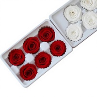 Rose éternelle faite à la main, 6 boîtes de matériel floral DIY pour la remise des diplômes, Noël, la fête des mères, la Saint-Valentin