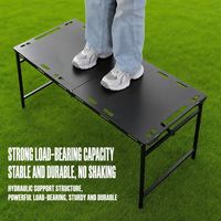 Table pliante tactique en métal Nuosenlai - Portable pour le camping en plein air et la plage, installation rapide, design moderne