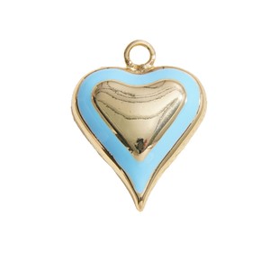 Heart Shape Alloy DIY Jewelry Pendant For Earring Making Oil Dripping Copper Material With Cubic Zirconia 2024 Fall Yiwu Origin - Product Image 5