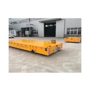 Steel Ingot Handling Motor Driven Trackless Transfer Car Steerable Trackless Transfer Trolley Trackless Flat Car On Cement