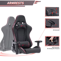 Accoudoir ergonomique réglable en cuir de PU de luxe personnalisé Chaise de jeu d'ordinateur à LED RVB colorée pour joueur