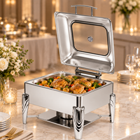 Réchaud de buffet carré en acier inoxydable Allnice pour mariages, hôtels et restaurants – Équipement de restauration