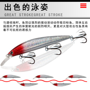 Señuelo Minnow 110S de 110 mm y 37 g, Hundible, para Pesca en Aguas Profundas, Cebo para Pesca de Atún - Product Image 3