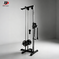 Machine de musculation murale à poulies réglables, station de poulies simple colonne pour salle de sport à domicile, construction robuste en acier